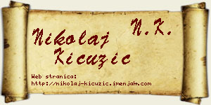 Nikolaj Kicužić vizit kartica